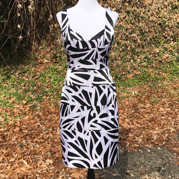 White House Black Market Dresses & Skirts - V Sheath Dress Empire Waist Zebra Prom Stretch 10